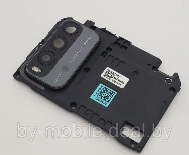 Средняя часть корпуса со стеклом камеры Xiaomi Redmi 9T (черный) - фото 1 - id-p202036549