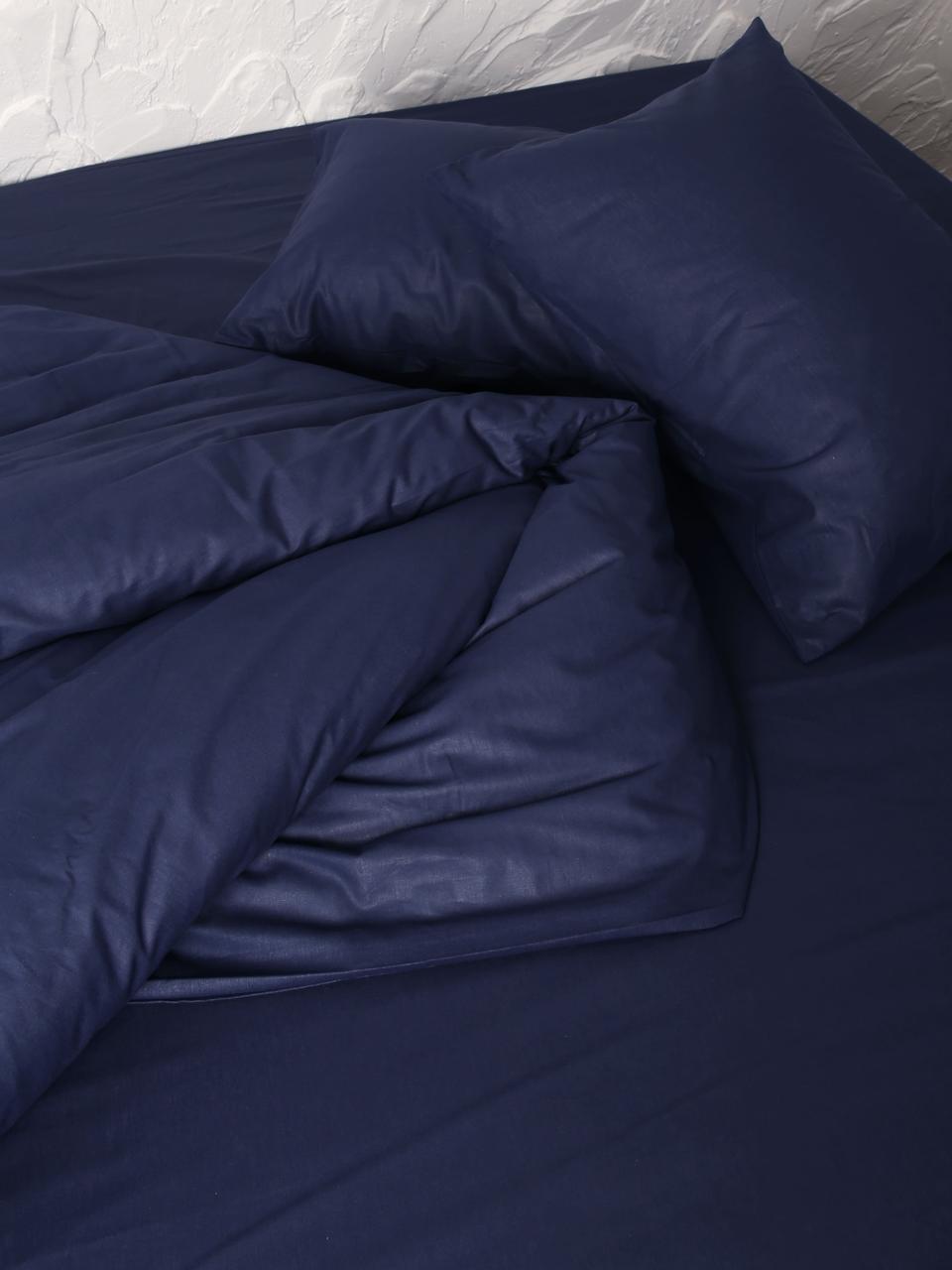 Комплект постельного двуспальный евро Emily 50, темно-синий - фото 2 - id-p201302560