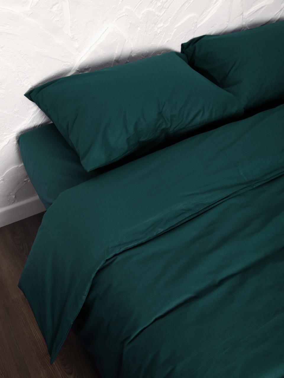 Комплект постельного двуспальный евро Emily 50, темно-бирюзовый - фото 2 - id-p201302295