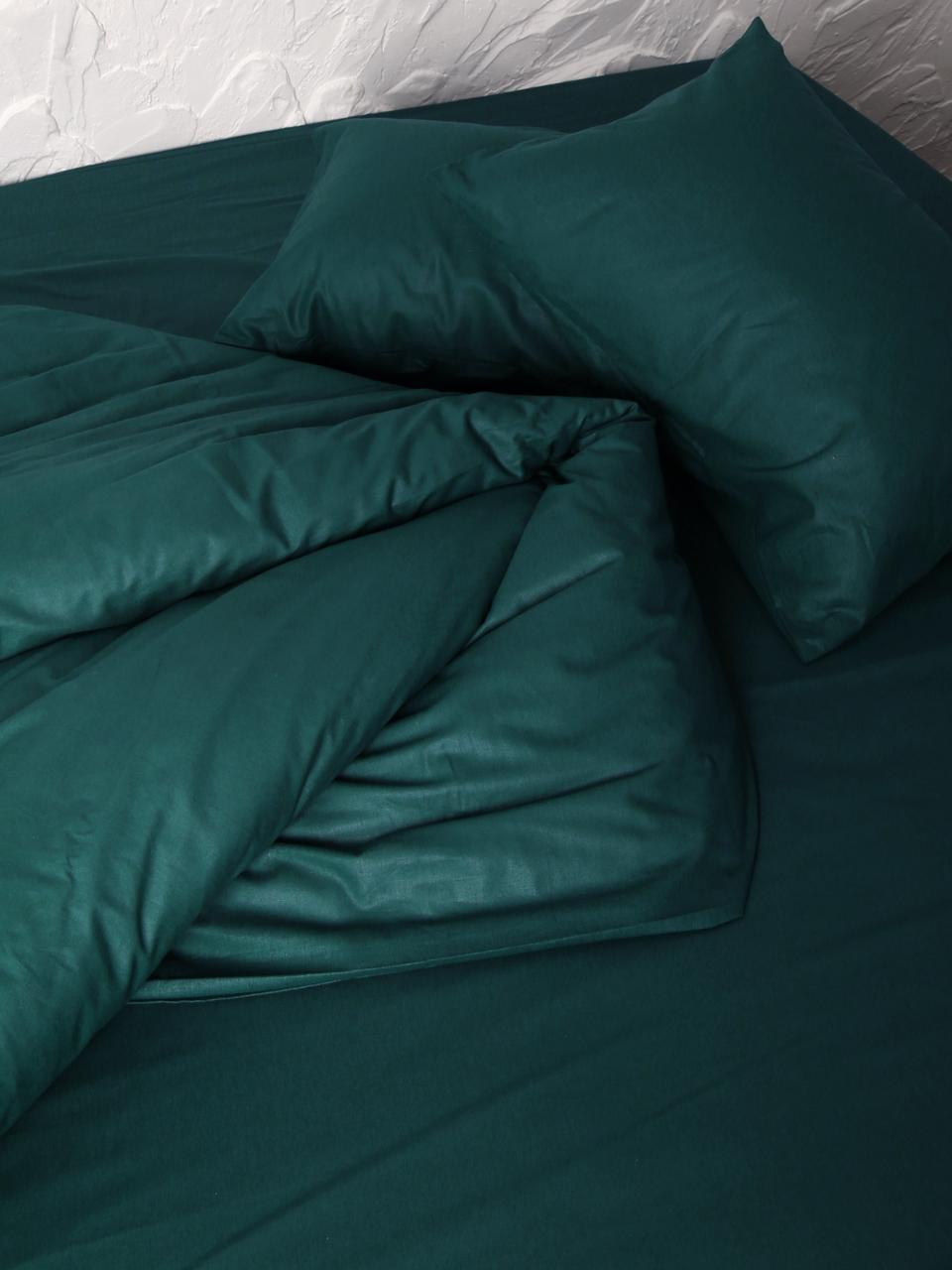 Комплект постельного двуспальный евро Emily 50, темно-бирюзовый - фото 3 - id-p201302295