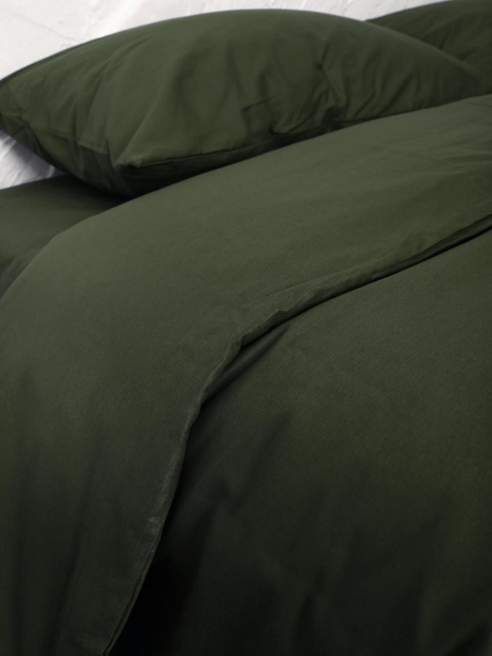 Комплект постельного двуспальный евро Emily 50, Темно-зеленый - фото 5 - id-p162472508