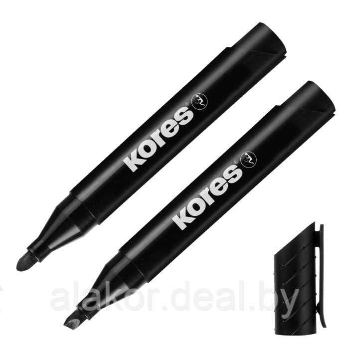 Маркер перманентный Kores K-Marker XP1, черный, 3мм - фото 2 - id-p202191080