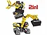 Конструктор QiHui 6801 Technic 2в1 Экскаватор и робот, 342 детали, аналог Лего Техник, фото 2