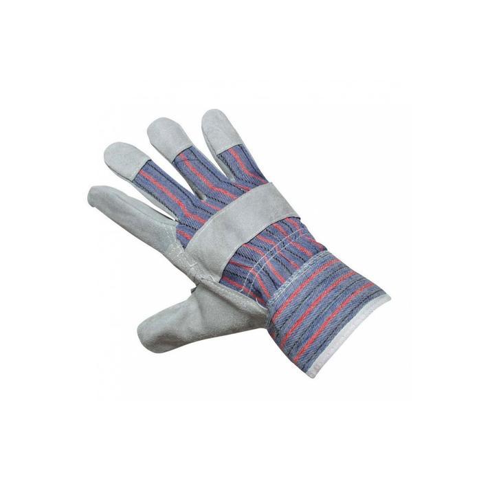 Перчатки кожаные(спилковые) комбинированные х/б ткань, Модель TR -423 - фото 1 - id-p202203397