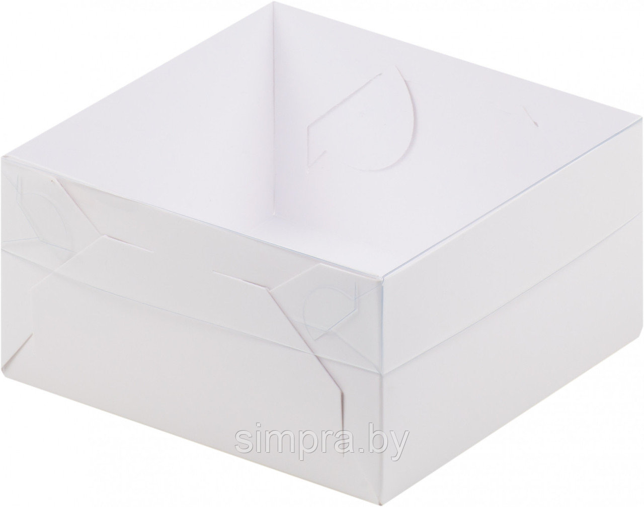 Коробка для печенья 155х155х70 мм белая - фото 1 - id-p202208179