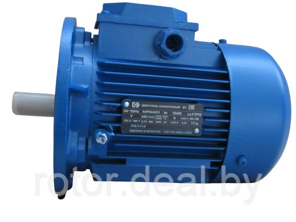 Электродвигатель АИР80A6 0,75 кВт 1000 об/мин - фото 1 - id-p202208324