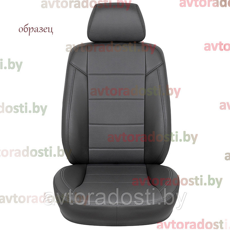 Чехлы на сиденья для Volkswagen Sharan (2000-2010) / Ford Galaxy (2000-2006) 5 мест / Шаран (экокожа, серый) - фото 2 - id-p115673879