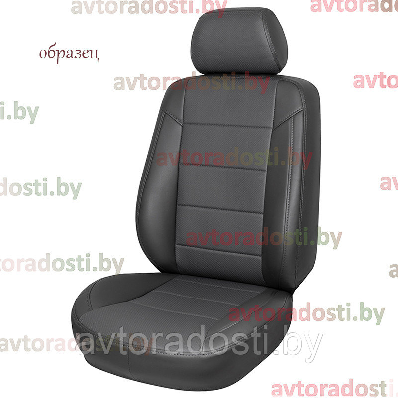Чехлы на сиденья для Fiat Ducato (2006-2022) 1+2 / Фиат Дукато (экокожа, серый) - фото 1 - id-p154378199
