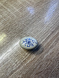 Ручка-кнопка РО 02 000 фарфор/металл, голубой цветок, фото 3