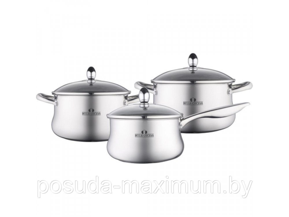 Набор кастрюль из нержавеющей стали Bella Cucina-2141