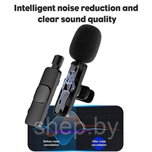 Беспроводной петличный микрофон для IPHONE ( LIGHTNING ) Wireless Microphone K8 - фото 4 - id-p202210843