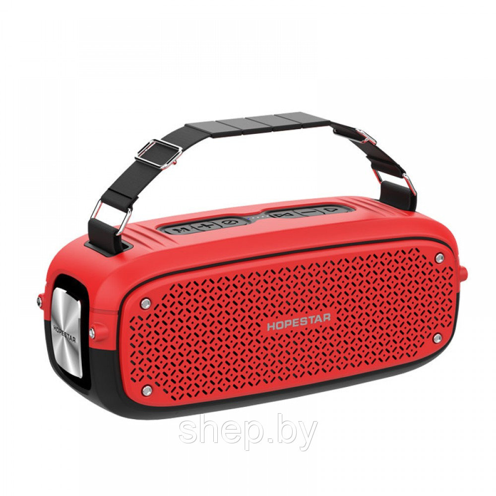 Портативная акустическая стерео колонка Hopestar A21 (Bluetooth, 10W, FM, MP3) Цвет: черный, красный, зеленый - фото 1 - id-p202218594