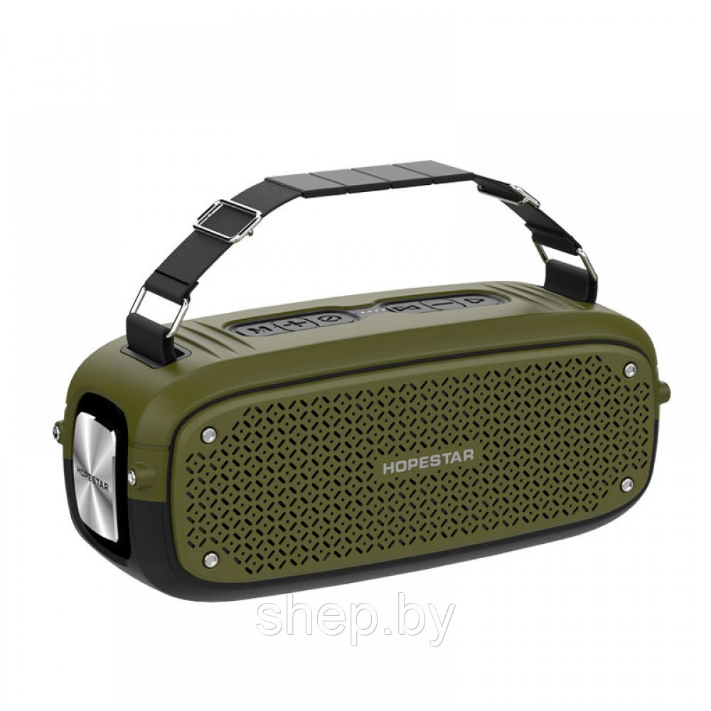 Портативная акустическая стерео колонка Hopestar A21 (Bluetooth, 10W, FM, MP3) Цвет: черный, красный, зеленый - фото 3 - id-p202218594