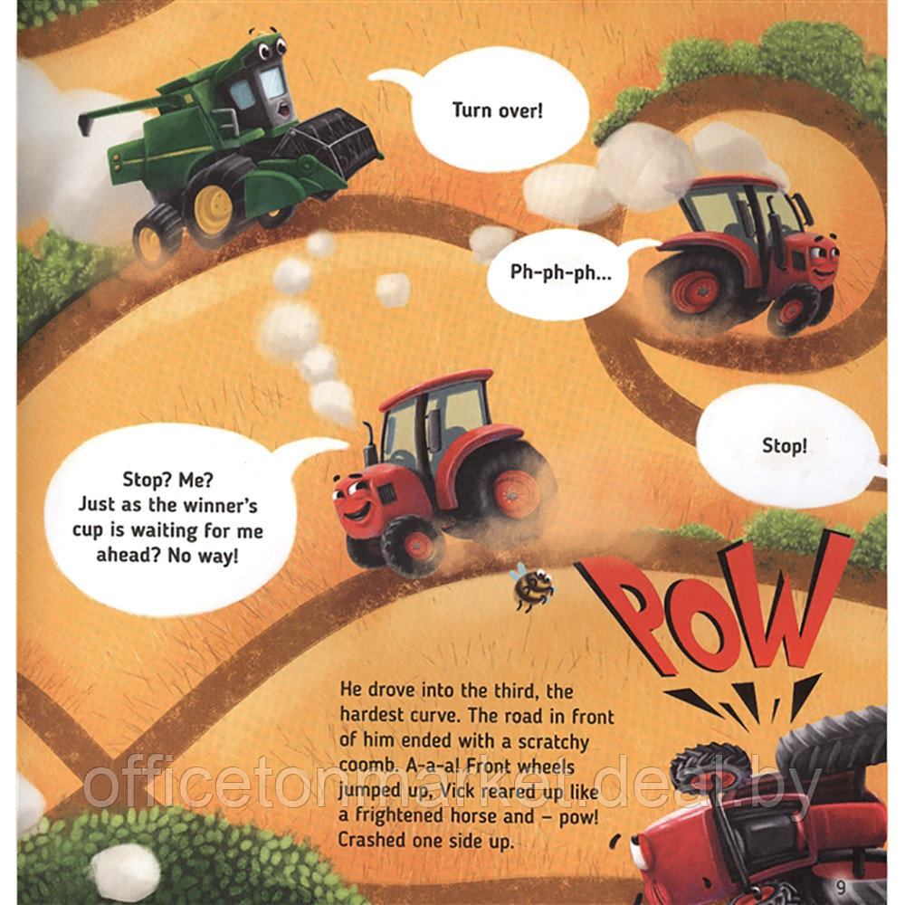 Книга на английском языке "The tractor called Vick and the big race" - фото 4 - id-p195039120
