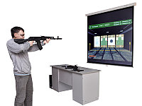 Интерактивный беспроводной лазерный стрелковый тренажер "Штурмовик-2" (мультимедийная система, массогабаритные