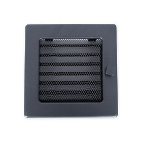 Вентиляционная решетка темно-серый с задвижкой 17х17