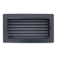 Вентиляционная решетка темно-серый с задвижкой 17х30