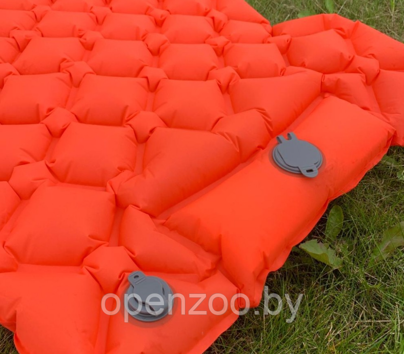 Туристический сверхлегкий матрас со встроенным насосом SLEEPING PAD и воздушной подушкой Ярко синий - фото 8 - id-p184855433