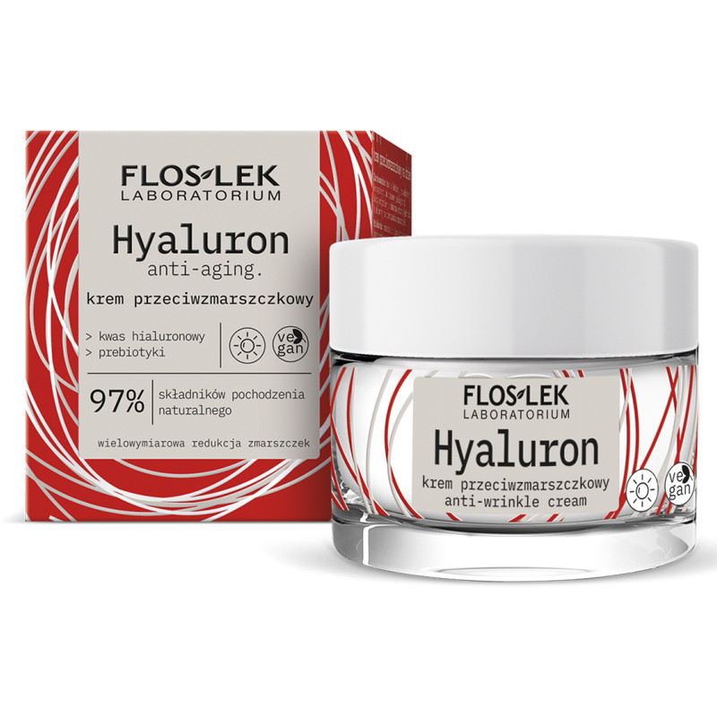 Крем для лица против морщин Floslek Laboratorium дневной Hyaluron Anti-Aging Anti-Wrinkle Cream, 50 мл - фото 1 - id-p202228753