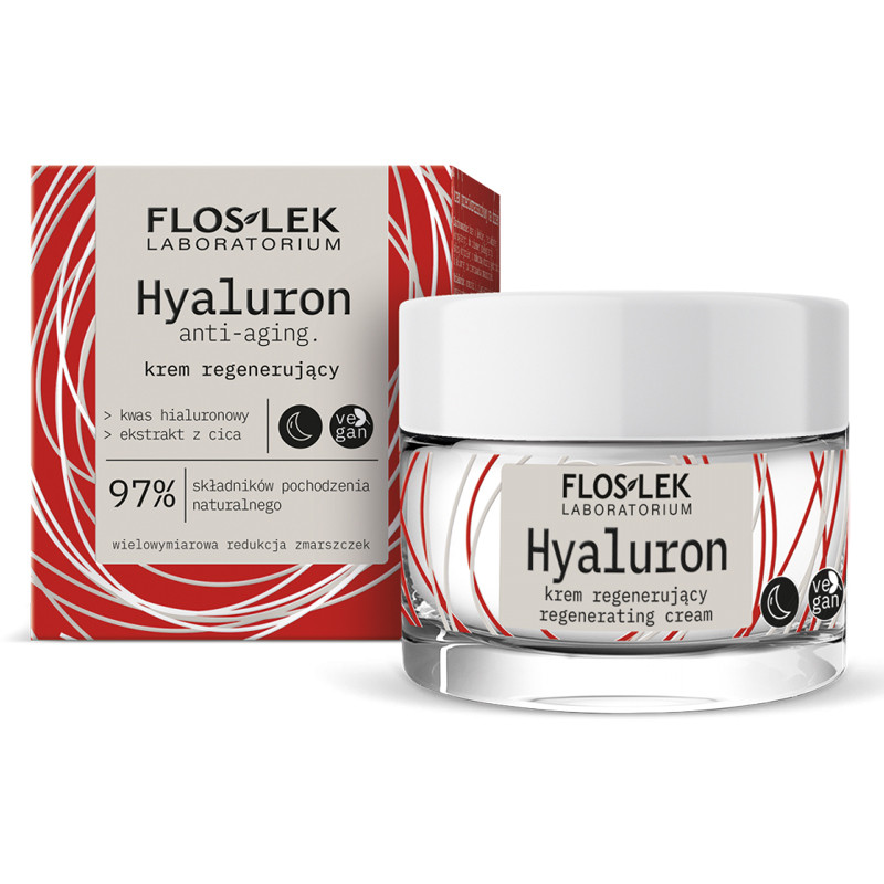 Крем для лица против морщин ночной Floslek Laboratorium Hyaluron Anti-Aging Regenerating Cream, 50 мл - фото 1 - id-p202228755