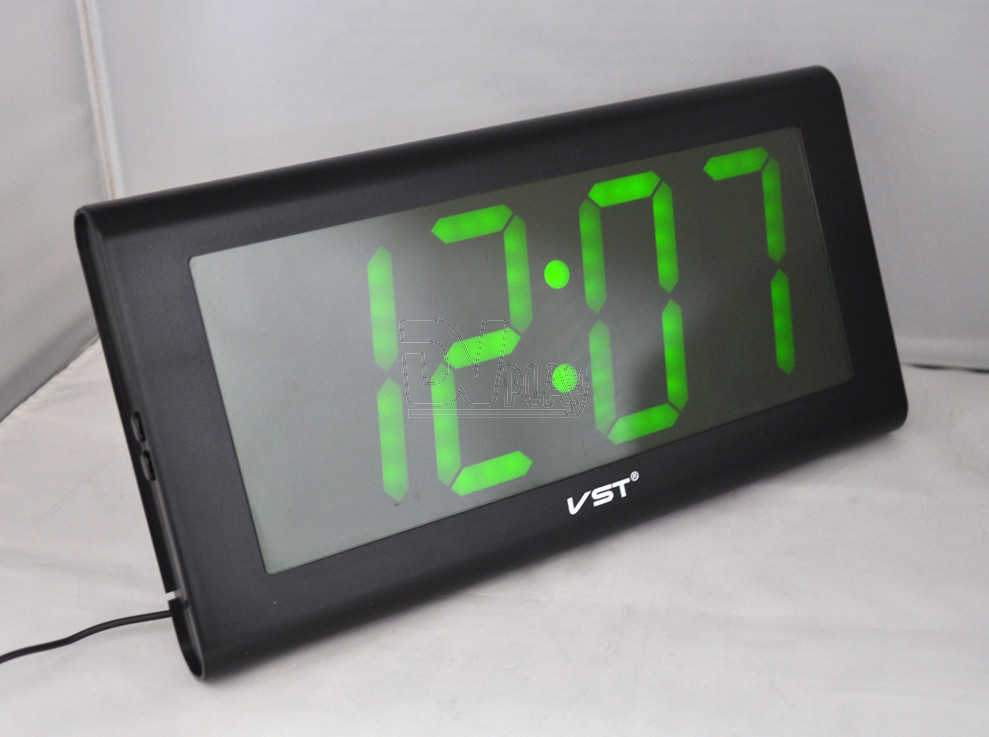 Большие настенные электронные часы LED CLOCK VST-795 Цвет подсветки : зеленый