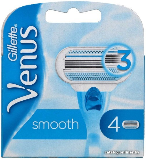 Сменные кассеты для бритья Gillette Venus Smooth (4 шт) 3014260262709 - фото 1 - id-p202233006