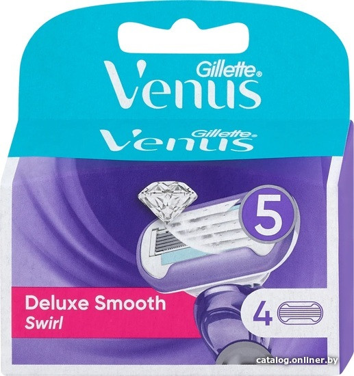 Сменные кассеты для бритья Gillette Venus Deluxe Smooth Swirl (4 шт) 7702018584383 - фото 1 - id-p202233177