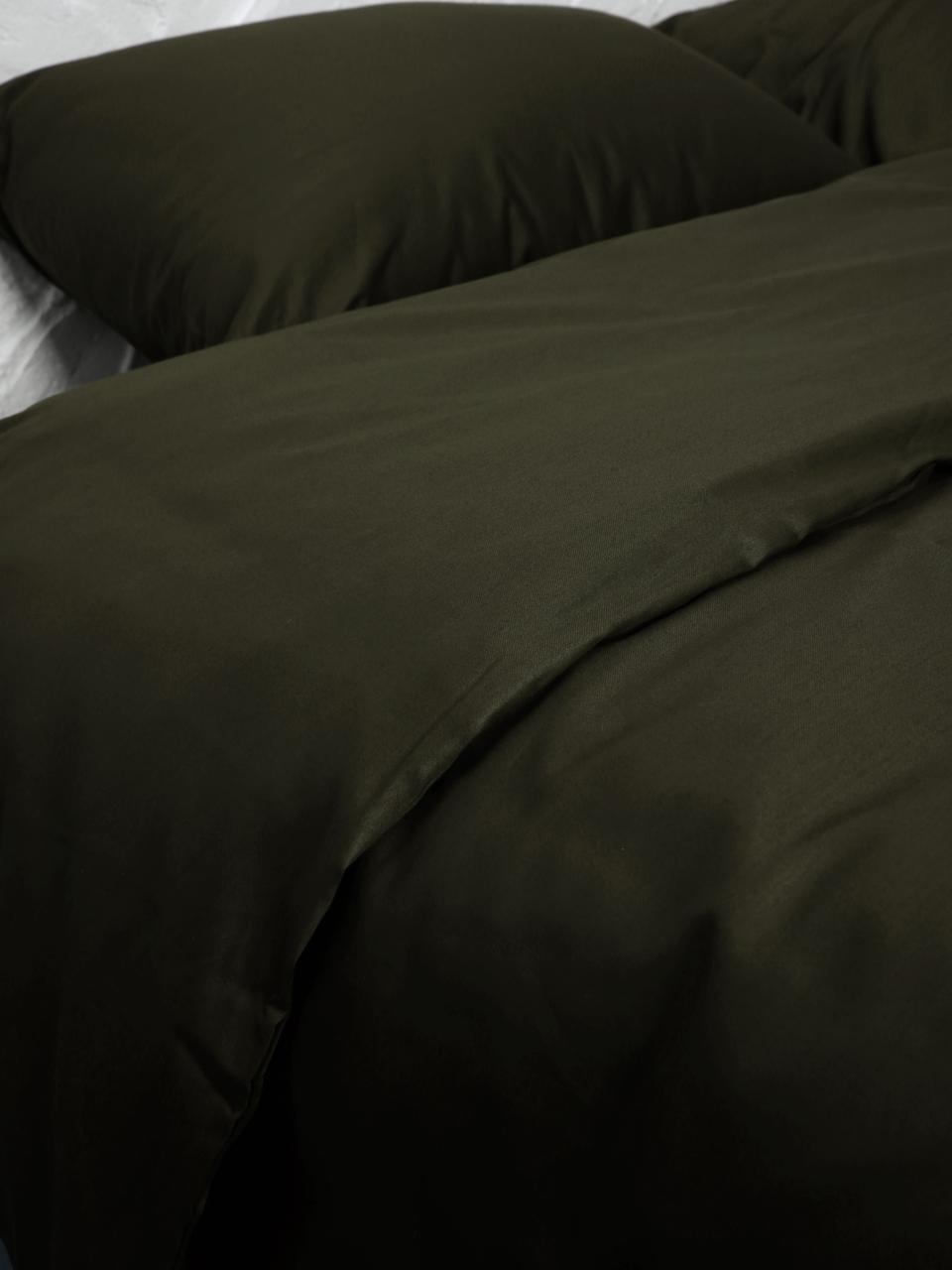 Комплект постельного полуторный Adelina темно-зеленый - фото 2 - id-p201313133