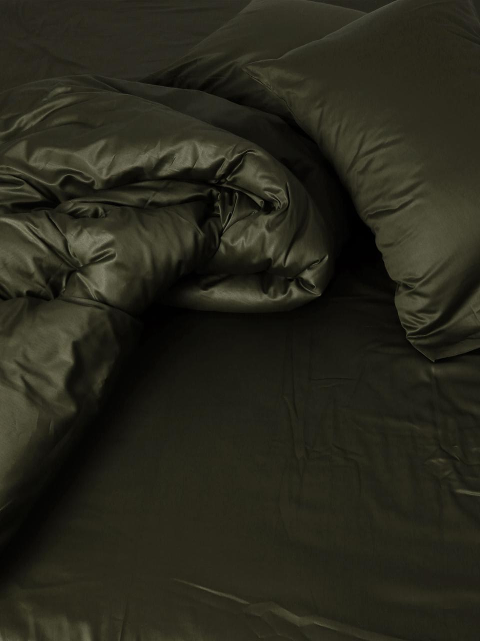 Комплект постельного полуторный Adelina темно-зеленый - фото 3 - id-p201313133