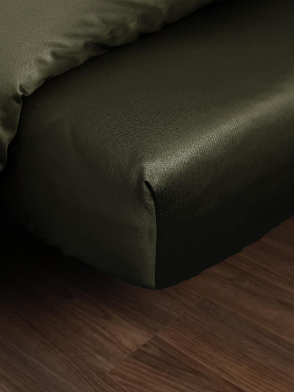 Комплект постельного полуторный Adelina темно-зеленый - фото 5 - id-p201313133