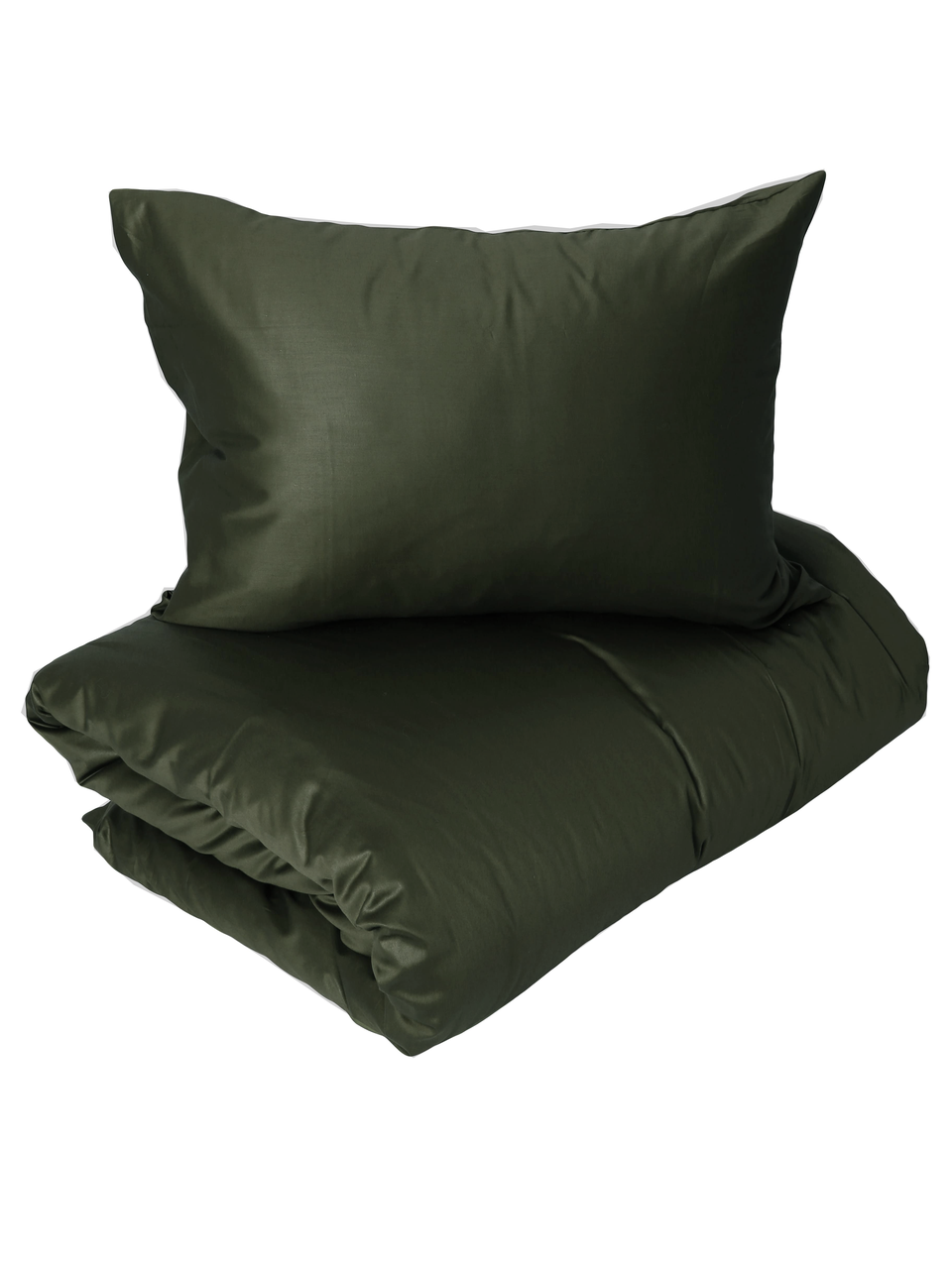 Комплект постельного полуторный Adelina наволочки 70х70 темно-зеленый - фото 1 - id-p201316624