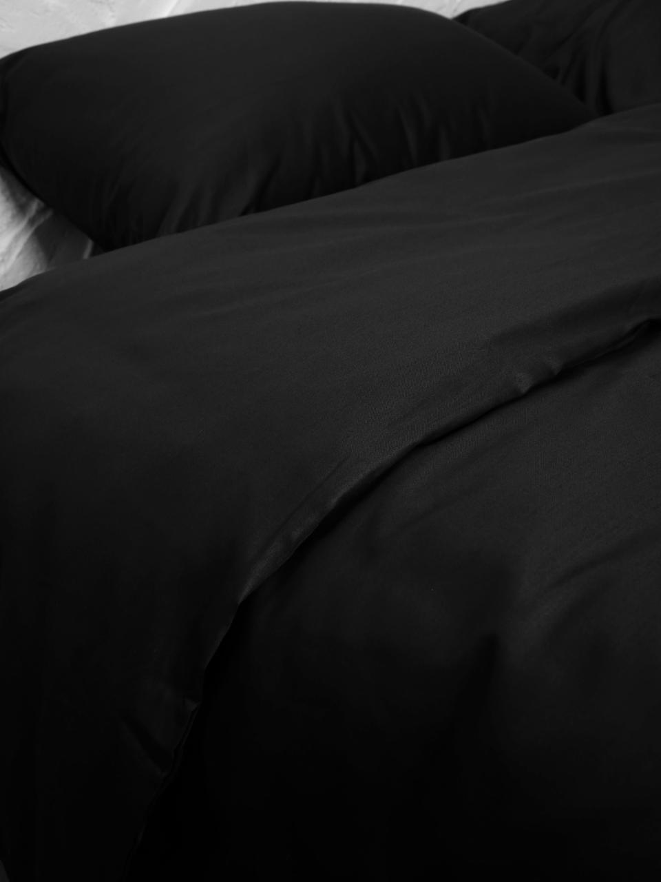Комплект постельного двуспальный евро Adelina наволочки 70х70 Черный - фото 4 - id-p163356059