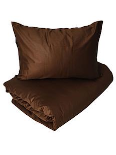 Комплект постельного двуспальный евро Adelina наволочки 70х70 коричневый