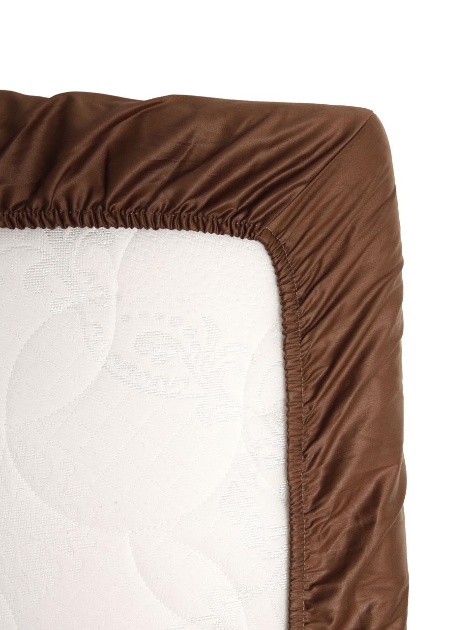 Комплект постельного двуспальный евро Adelina наволочки 70х70 коричневый - фото 8 - id-p201330551