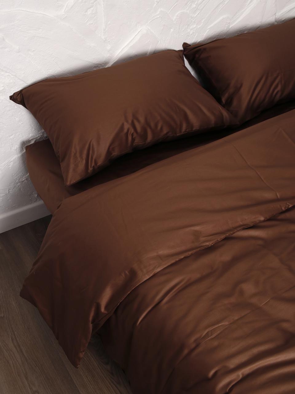 Комплект постельного двуспальный Adelina коричневый - фото 3 - id-p201317474