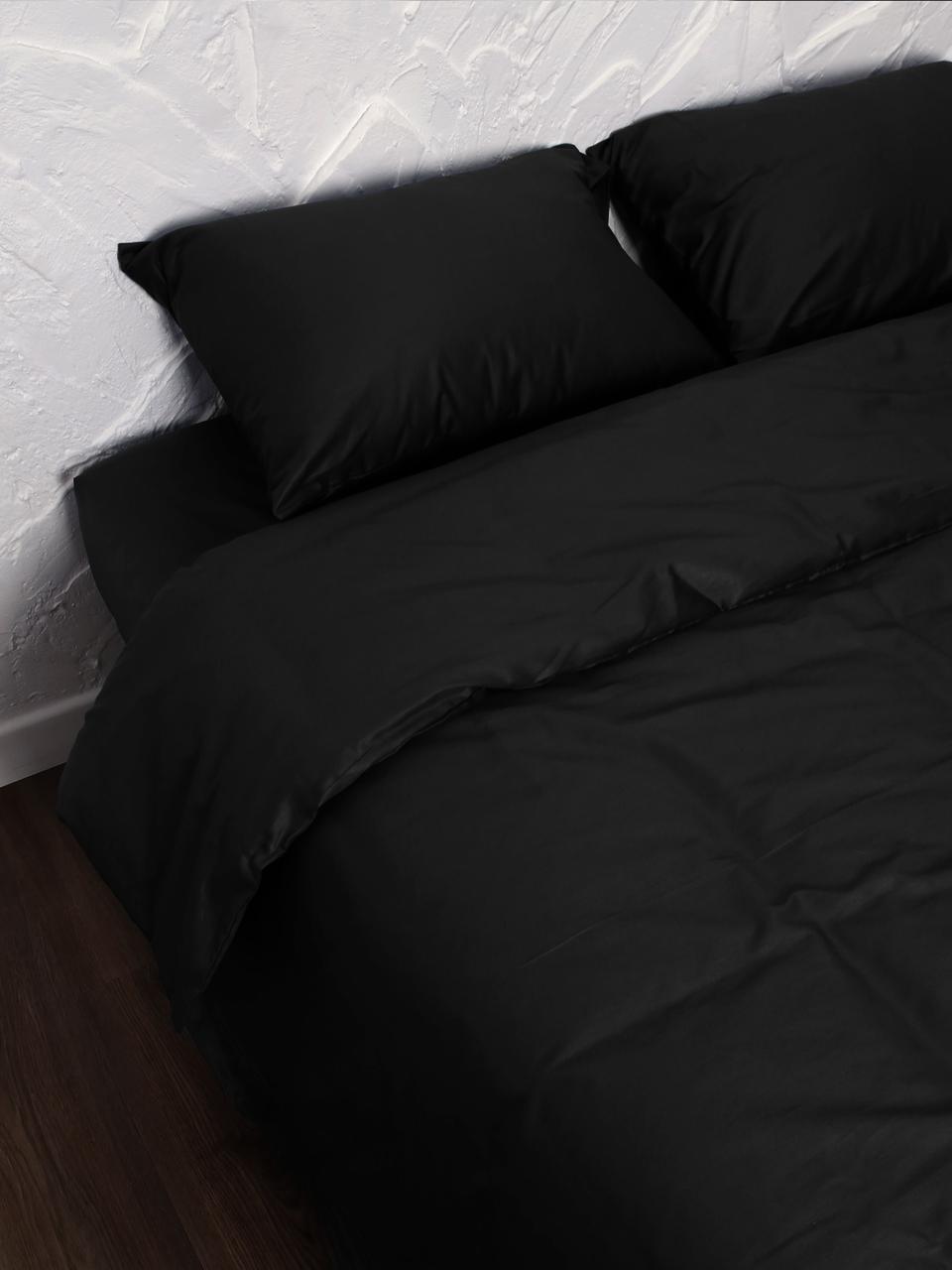 Комплект постельного двуспальный Adelina наволочки 70х70 Черный - фото 3 - id-p163354272