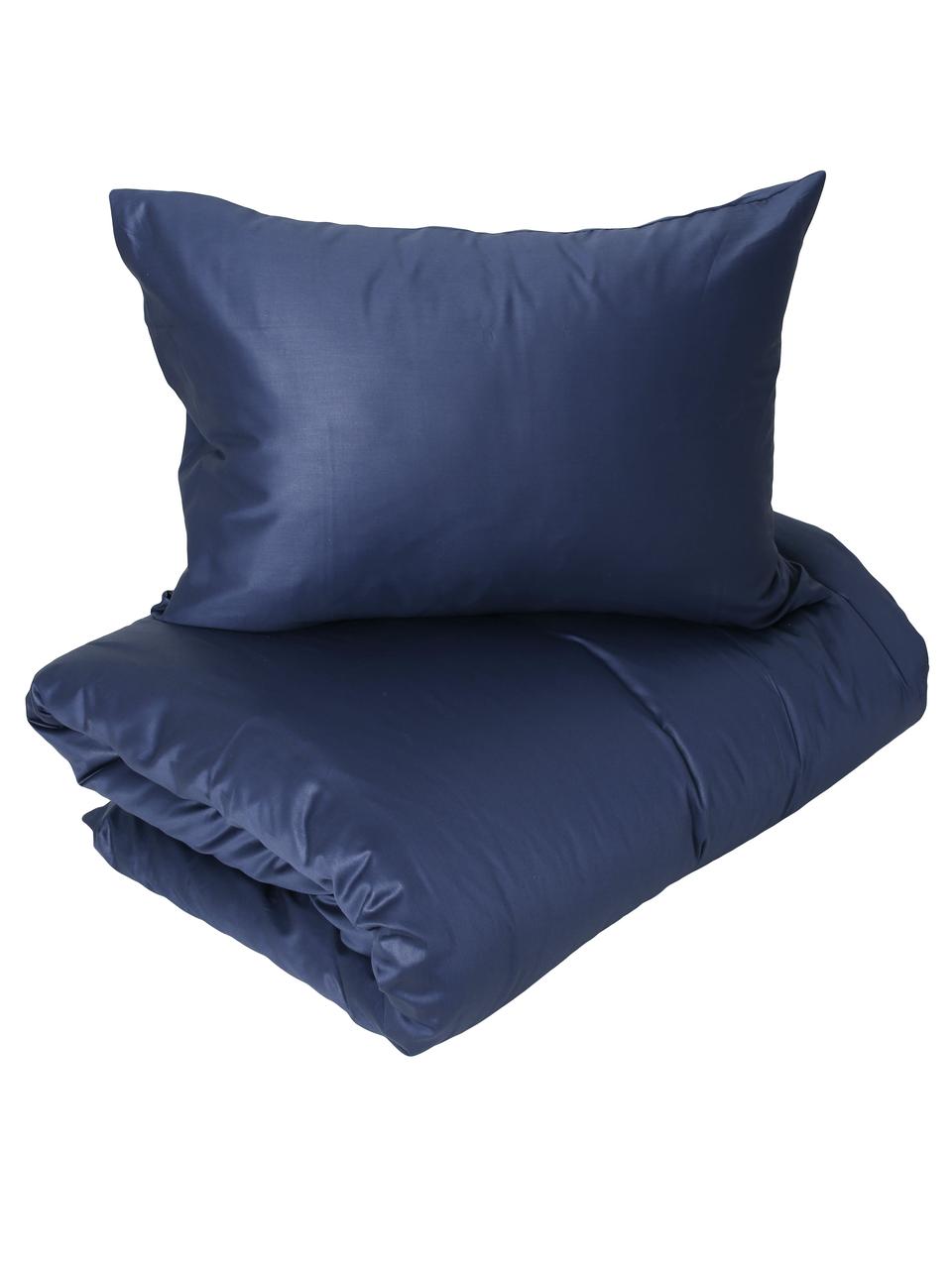 Комплект постельного двуспальный Adelina наволочки 70х70 Темно-синий - фото 1 - id-p163354273
