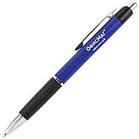 Ручка шариковая автоматическая с грипом ОФИСМАГ, СИНЯЯ, корпус синий, узел 0,7 мм, линия письма 0,35 мм