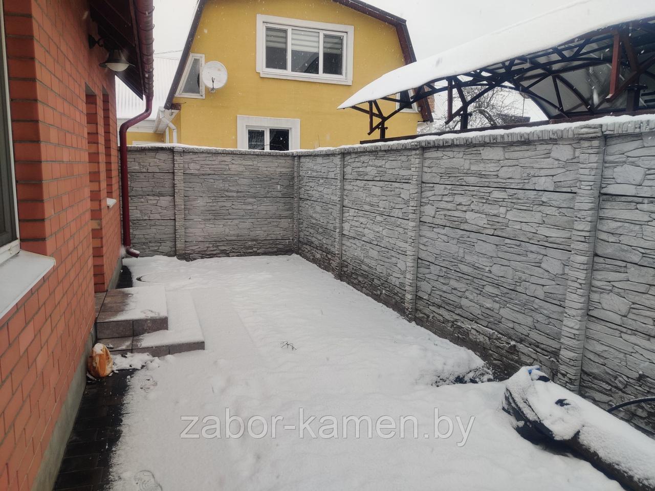 Забор бетонный односторонний 5 панелей без покраски - фото 3 - id-p115468024