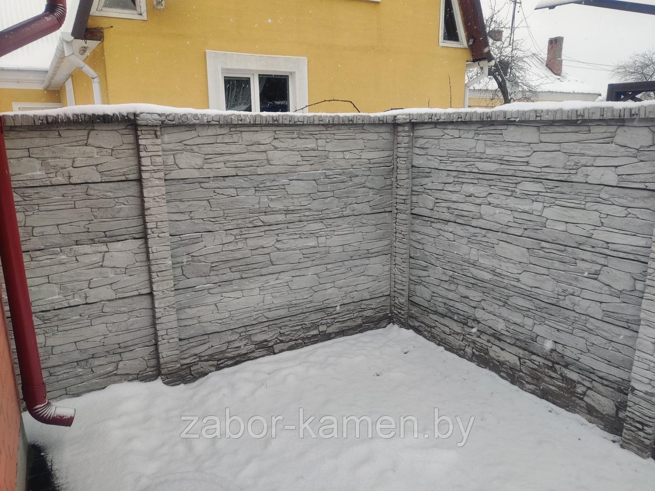 Забор бетонный односторонний 5 панелей без покраски - фото 2 - id-p115468024