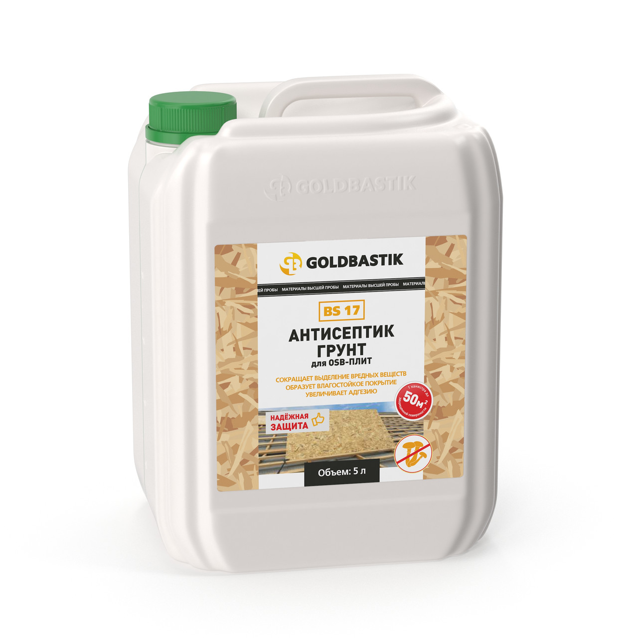 Антисептик-грунт для OSB-плит «GOLDBASTIK BS 17, 5л
