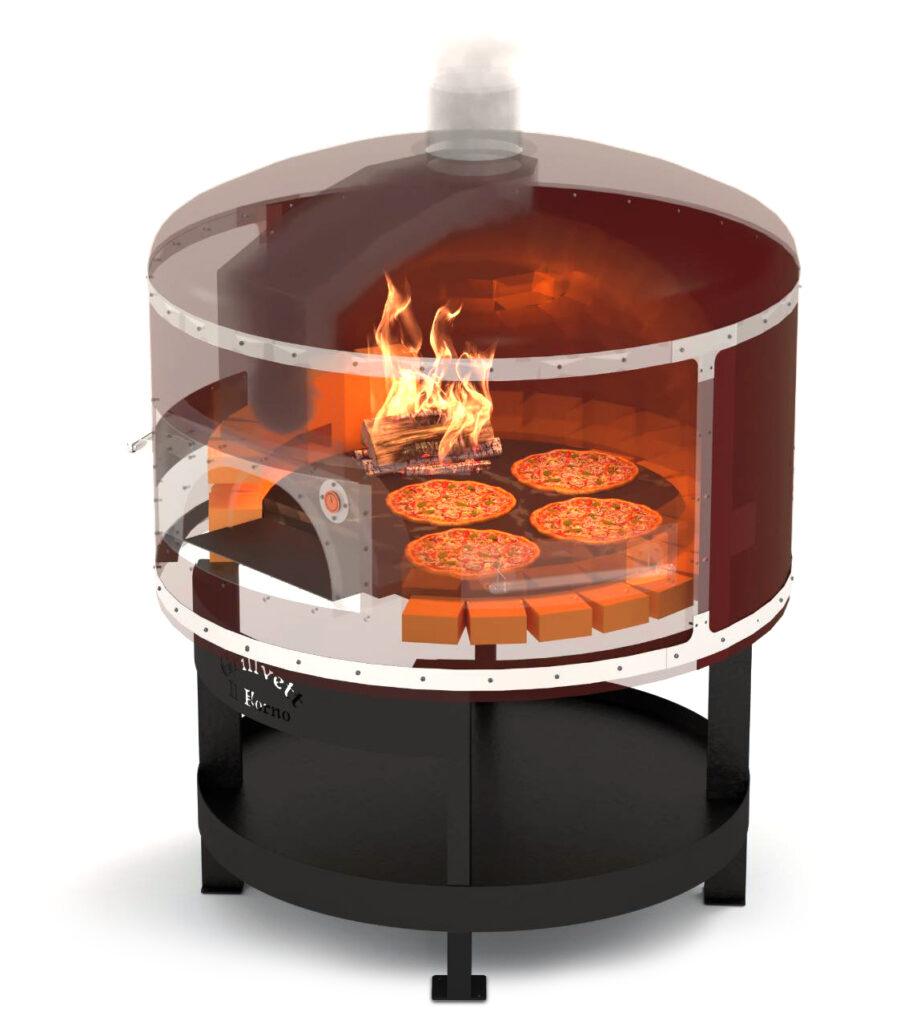 Дровяная пицца-печь GRILLVETT IL FORNO (под 1000 мм) на подставке - фото 4 - id-p202233522