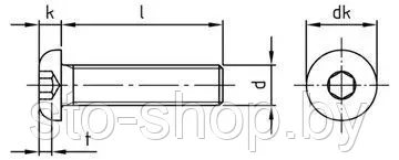 ISO 7380-1 A2 M 3X8 Винт с полукруглой головкой под внутренний шестигранник (10шт) - фото 4 - id-p202252410