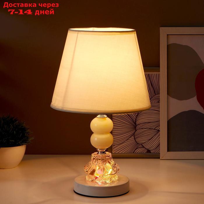 Лампа настольная с подсветкой "Лакрима" 1х40Вт Е27 белый 21х21х36 см. - фото 2 - id-p202226106