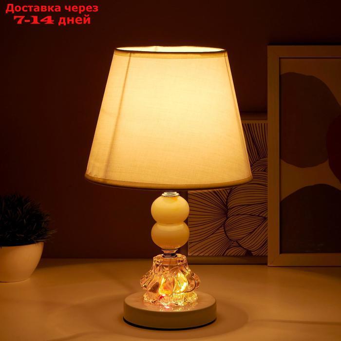 Лампа настольная с подсветкой "Лакрима" 1х40Вт Е27 белый 21х21х36 см. - фото 3 - id-p202226106