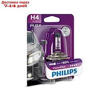 Лампа автомобильная Philips Vision Plus +60%, H4, 12 В, 60/55 Вт, 12342VPB1