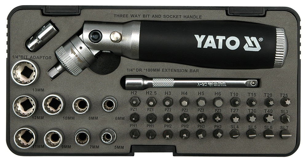 Набор головок и бит + трещотка Yato YT-2806 - фото 1 - id-p202254059