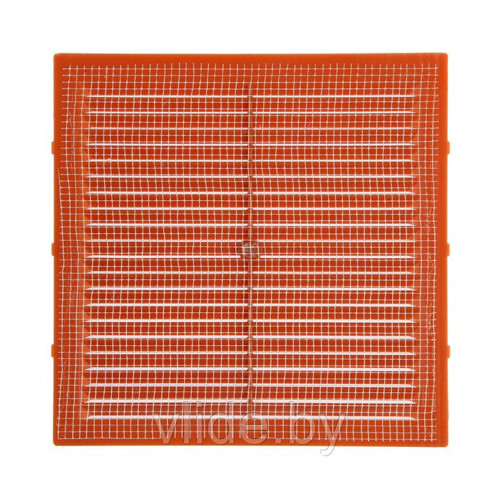 Решетка вентиляционная "КосмоВент" Л194БЖ, 194 х 194 мм, с сеткой, неразъемная, бежевая - фото 3 - id-p202254391