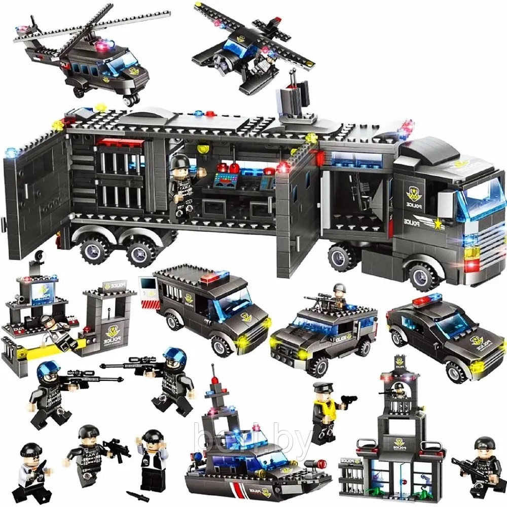 LX.A323 Конструктор City 8 в 1 "Полицейский фургон", Аналог LEGO, 1102 детали - фото 2 - id-p202254682