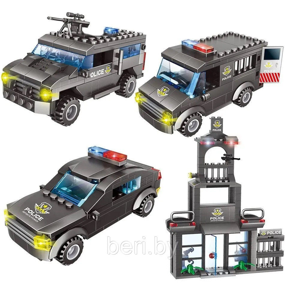 LX.A323 Конструктор City 8 в 1 "Полицейский фургон", Аналог LEGO, 1102 детали - фото 4 - id-p202254682